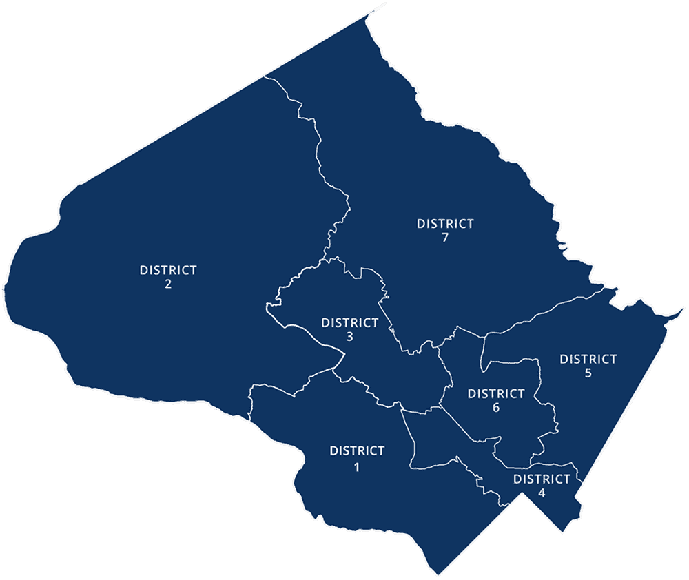 Map highlighting Fresh Start Cleaners' Montgomery County, Maryland service area